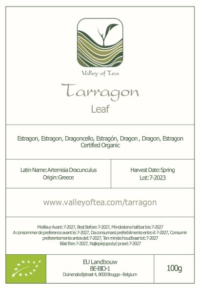 Organic Dried Tarragon Herb for Culinary Use