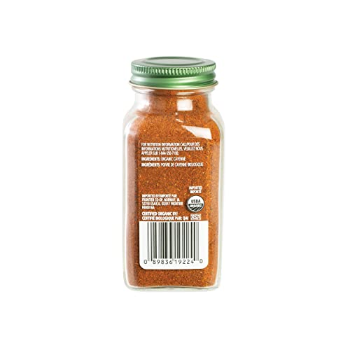 Organic Cayenne Pepper in 71g Glass Bottle