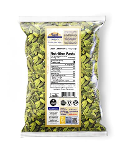 Rani Green Cardamom Pods Spice 3.5oz (100g) India