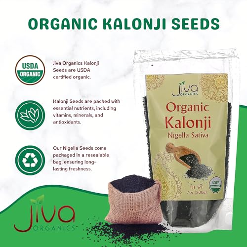 Organic Jiva Nigella Seeds - Whole Black Cumin VIP