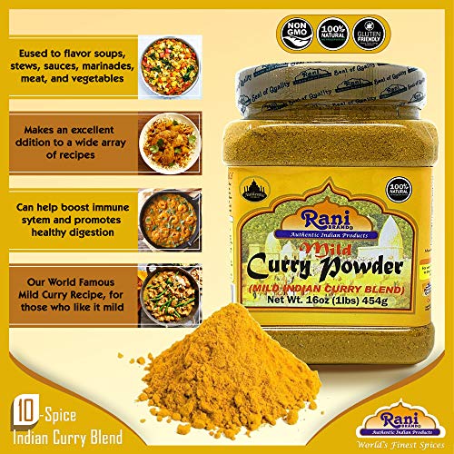 Rani Mild Curry Powder: Authentic Indian Blend 16oz