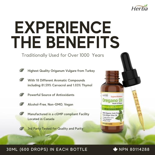 Certified Organic Oregano Oil Drops - Extra Strength - Canada