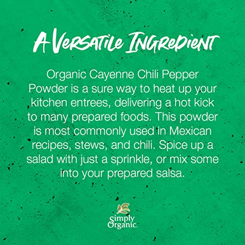 Organic Cayenne Pepper in 71g Glass Bottle