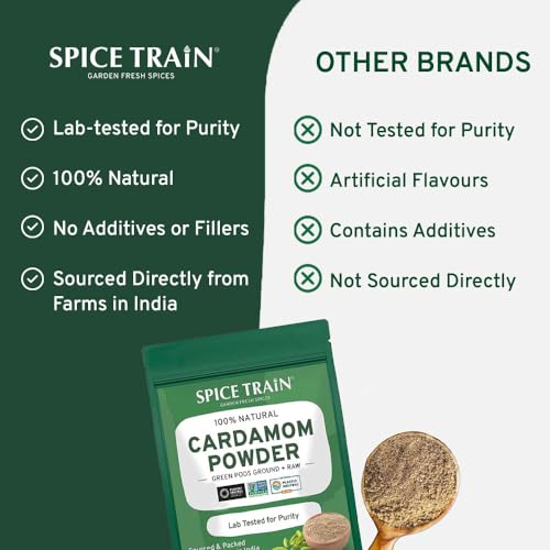 Indian Cardamom Powder, 100g Ground Spice for Cooking