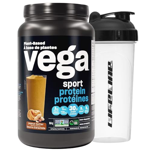 Vega Sport Peanut Butter Protein Powder + Shaker Bottle