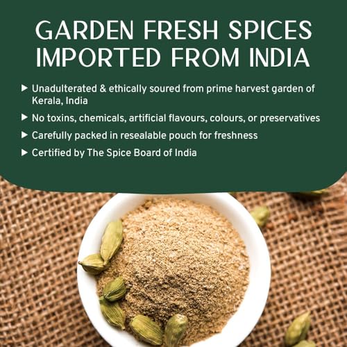 Indian Cardamom Powder, 100g Ground Spice for Cooking