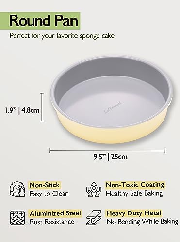 LeGourmet Nonstick 9" Round Cake Pan with Ceramic Coating