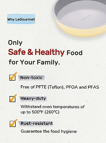 LeGourmet Nonstick 9" Round Cake Pan with Ceramic Coating