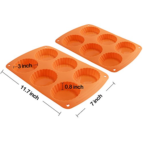 Webake Silicone Mini Tart Pan 6-Cavity VIP Pack