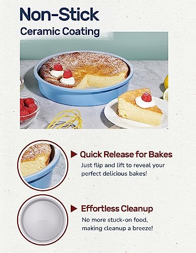 LeGourmet Nonstick 9" Round Cake Pan with Ceramic Coating