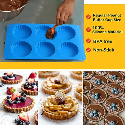 3pcs Silicone Peanut Butter Cup and Chocolate Candy Mold