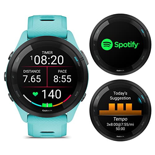 Garmin Forerunner 265 Music GPS Running Smartwatch Bundle