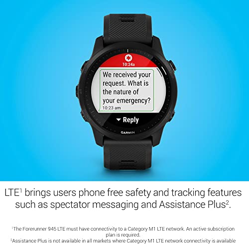 Garmin Forerunner 945 LTE Smartwatch in Black