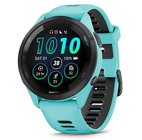 Garmin Forerunner 265 Music GPS Running Smartwatch Bundle