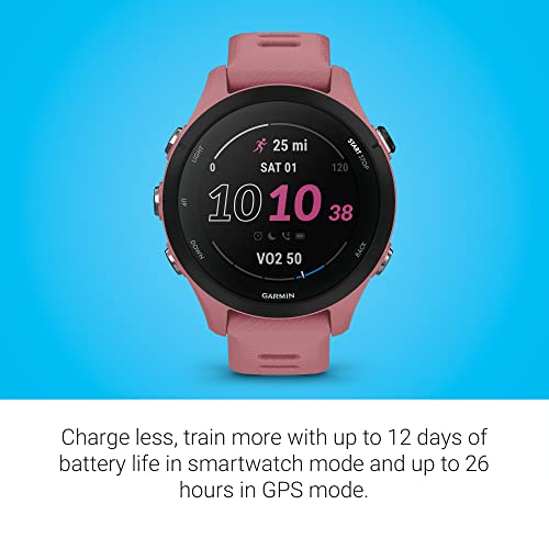 Garmin Forerunner® 255S Smaller GPS Running Smartwatch Light Pink