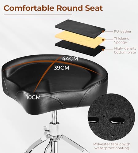 Vangoa Drum Throne Padded Seat Motorcycle Style VIP