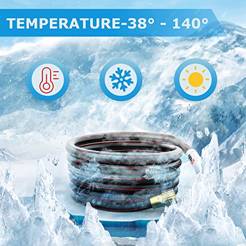 YASQA 75 Ft Heavy Duty Rubber Garden Hose