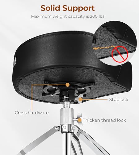 Vangoa Drum Throne Padded Seat Motorcycle Style VIP