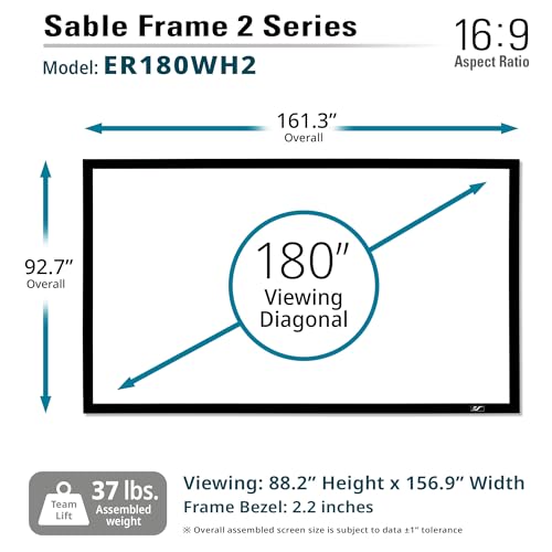 180-inch Elite Screens Sable Frame 2 Theater Projection