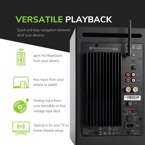 HD6 Wireless Speakers - 150W Bookshelf Speakers with Bluetooth