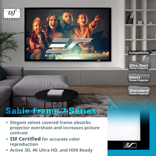 180-inch Elite Screens Sable Frame 2 Theater Projection