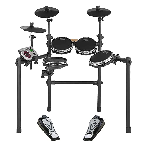 Portable Electric Drum Set with Quiet Pads & MIDI