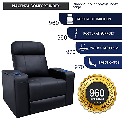 Valencia Piacenza Home Theater Seating | Premium Leather, Power Recliner