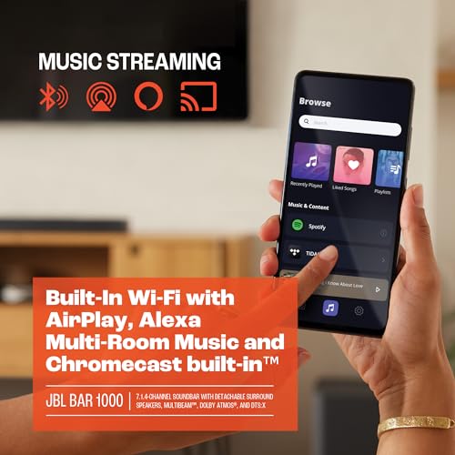 JBL Bar 1000: 7.1.4-Channel Soundbar with Surround Speakers