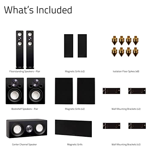 VIP Home Theater Speaker System - Black Ash