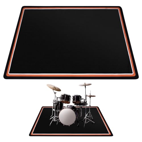 Aucuda Fluffy Drum Set Rugs, Thick Electric Drum Mat