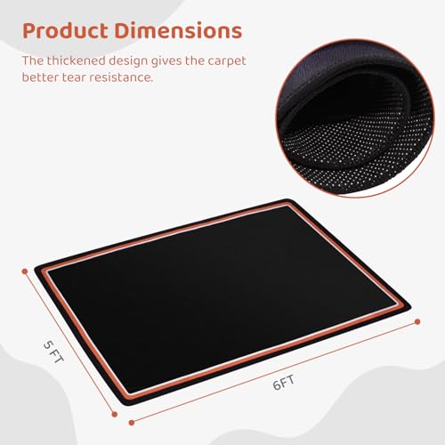 Aucuda Fluffy Drum Set Rugs, Thick Electric Drum Mat