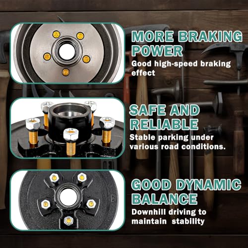 VIP Set: JADODE 10" Trailer Brake Drum Kit