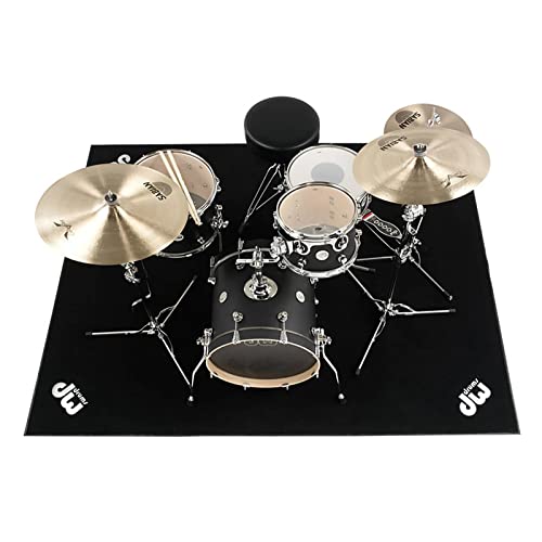 DW Drum Set Rug in Black, 62"x78