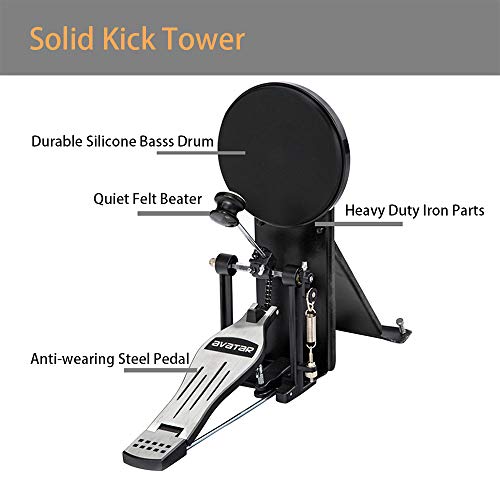 VIP Drum Set with Dual-zone Snare, Cymbal, USB MIDI