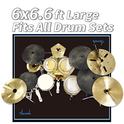 Aucuda Drum Rug: Non-Slip, Soundproof Music Mat