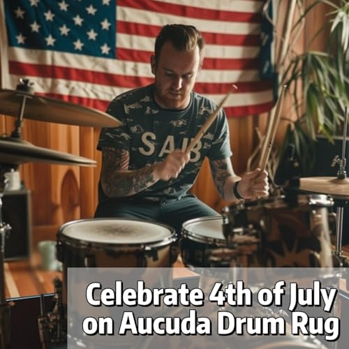 Aucuda Drum Rug: Non-Slip, Soundproof Music Mat