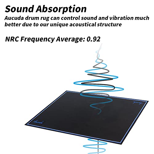 Aucuda Drum Rug: Non-Slip, Soundproof Music Mat