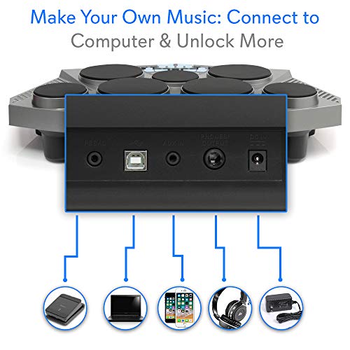 Pyle Pro Electronic Drum Kit with Digital Panel