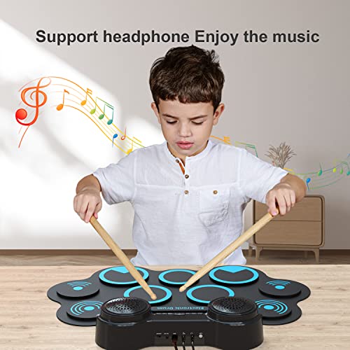 KONIX Large Electric Drum Set with Headphone Jack