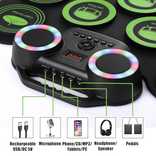 9-Pad Electric Drum Set for Kids, Great Gift
