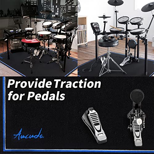 Aucuda Drum Rug: Non-Slip, Soundproof Music Mat