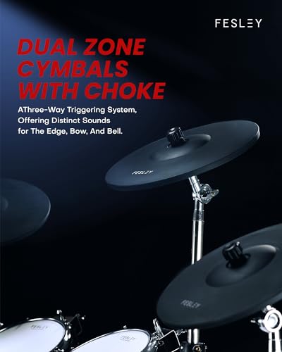 Fesley FED1100W VIP Electric Drum Set with Dual Zone Mesh Pads