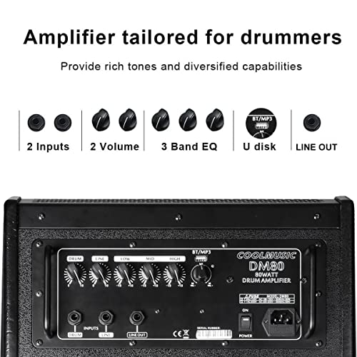 Coolmusic DM80 80W Bluetooth Personal Monitor Amplifier