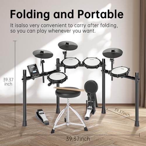 VIP Electric Drum Set with 455 Sounds & Mesh Pads