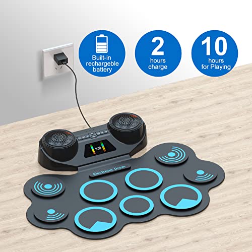 KONIX Large Electric Drum Set with Headphone Jack