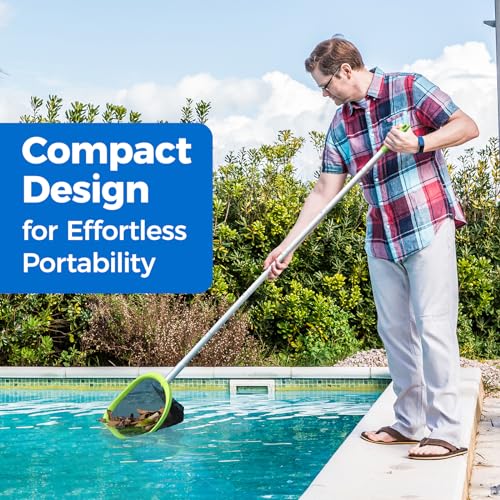 Premium Pool Skimmer Net with 6 Aluminum Poles