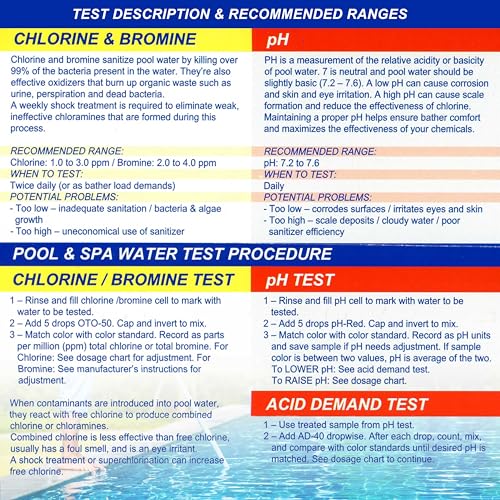 Pool Supply VIP Testing Kit for Pool & Spa