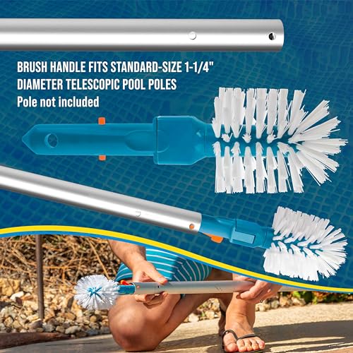 Stiff Nylon Bristle Brush for Cleaning Pool VIPs