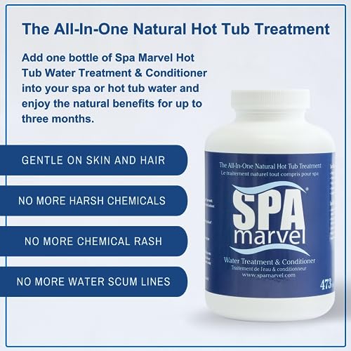 Spa Marvel 1 Year Supply with Free Hot Tub Scum Sponge & Natural Enzyme Cleaner
