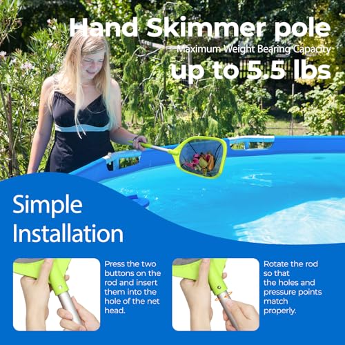 VIP Pool Net with Aluminum Pole - Fast Cleaning